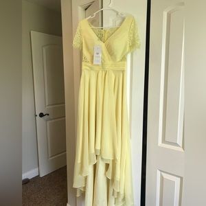 Daffodil high low chiffon dress